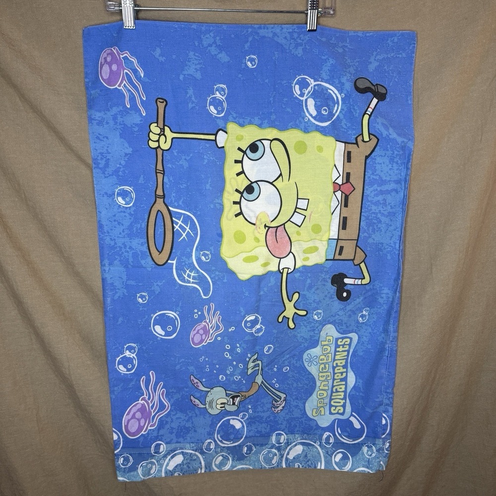 Y2K Vintage SpongeBob Square Pants Nickelodeon Twin pillowcase 2001